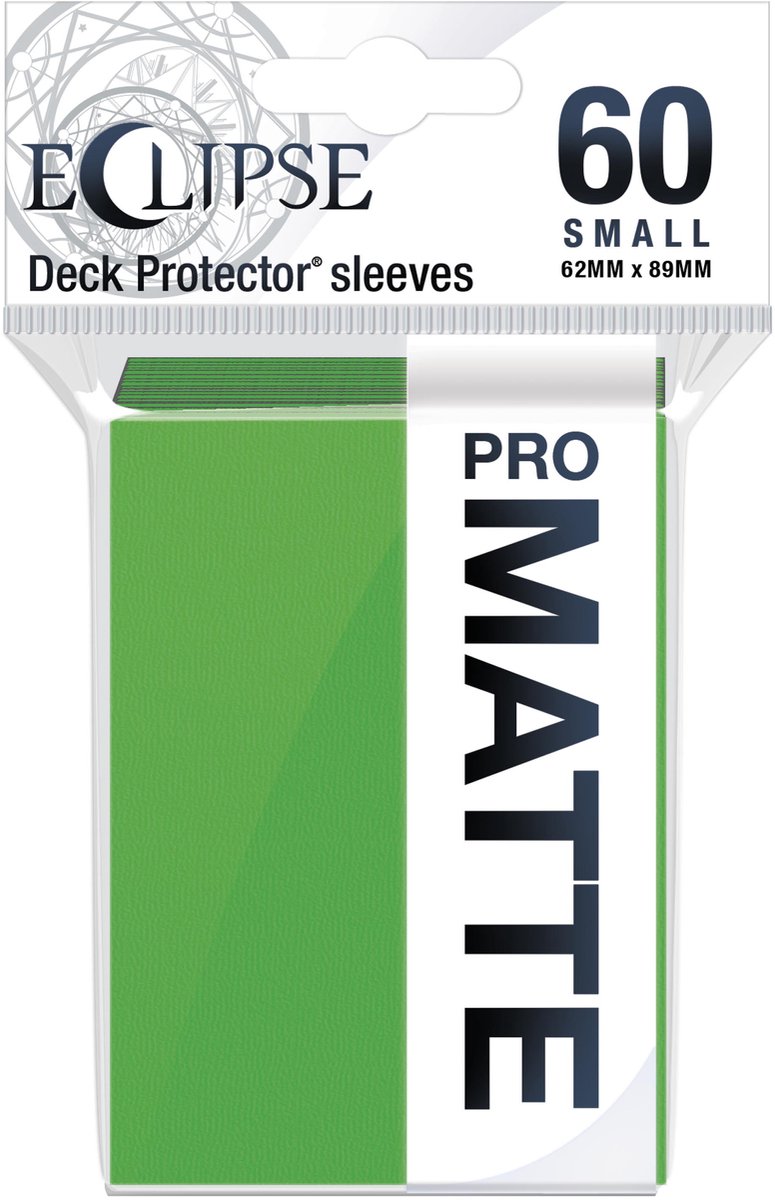 Ultrapro ultra pro - eclipse matte 60 klein formaat kaarthoesjes lime groen pack (62 x 89 mm)