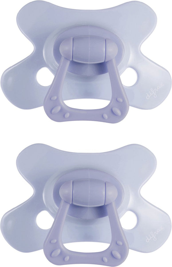 Difrax fopspeen natural - 18+ maanden - lila - 2 stuks
