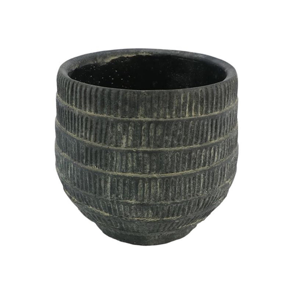 Hbx natural living bloempot cissane ø17xh15.5cm zwart