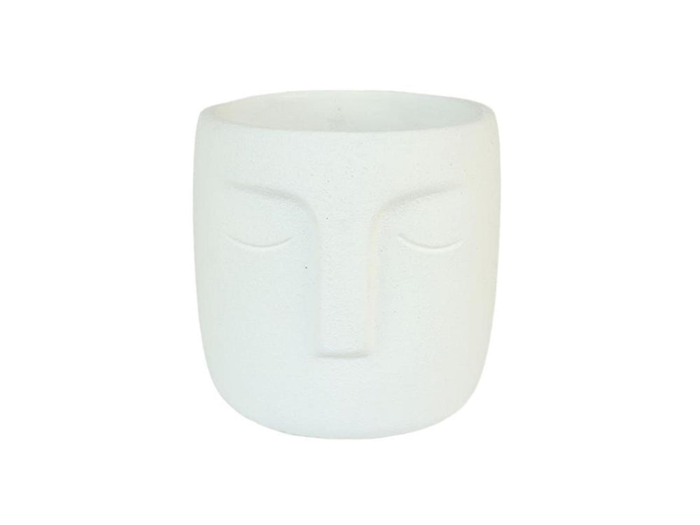 Hbx natural living bloempot dongo ø15.5xh14.8cm wit