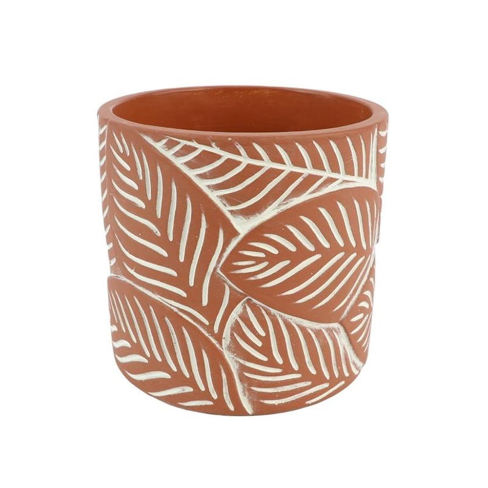 Hbx natural living bloempot follo ø13.8xh13cm terracotta
