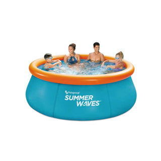 Zomergolven zwembad deluxe quickset 3d 244x76 cm + 2 3d duikbrillen