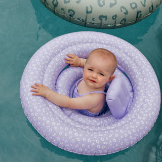 Swim essentials baby float lila leopard 69cm 0-1 jaar | 2 stuks