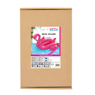 Alert opblaaseiland small flamingo 240x180 cm