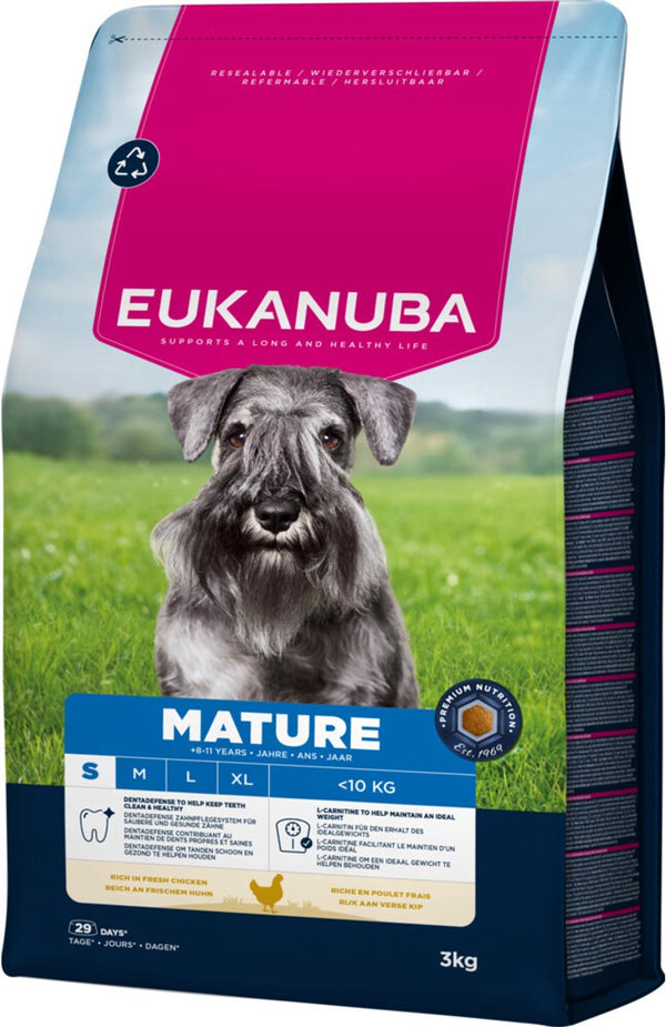 Eukanuba mature small breed - hondenbrokken - kip 3 kg