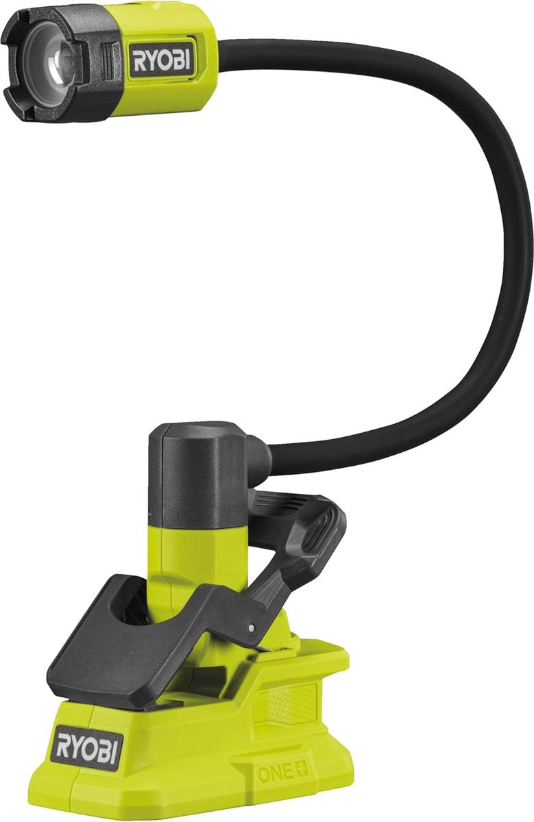 Ryobi rlcf18-0 18 v one+ snoerloze led-klem, flexibele lamp (zonder gereedschap)