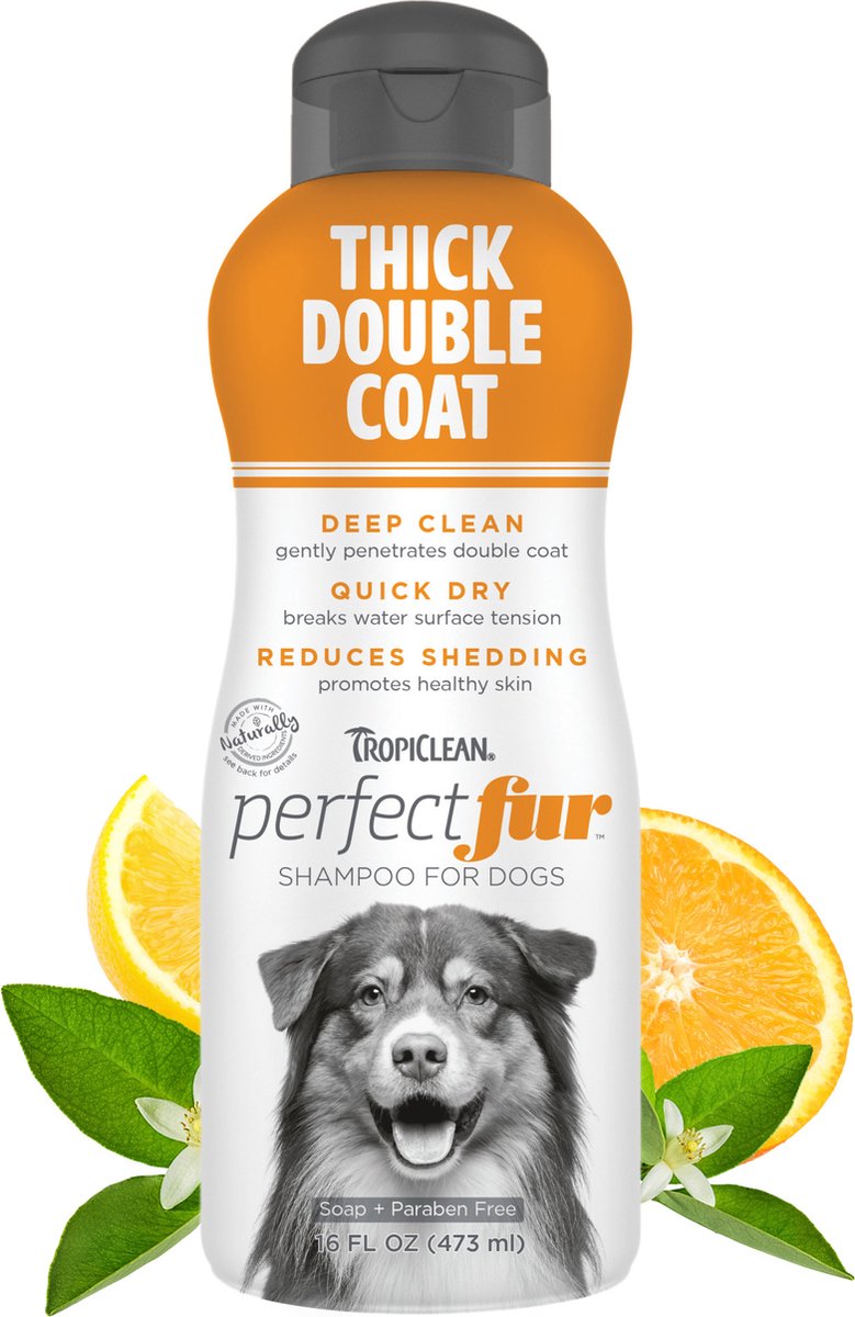 Tropiclean perfectfur - hondenshampoo - dikke en dubbele vacht - 473 ml