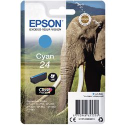 Inktcartridge epson 24 cyaan olifant