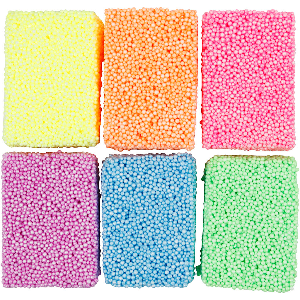 Soft Foam Clay Neonkleuren, 6x10gr.