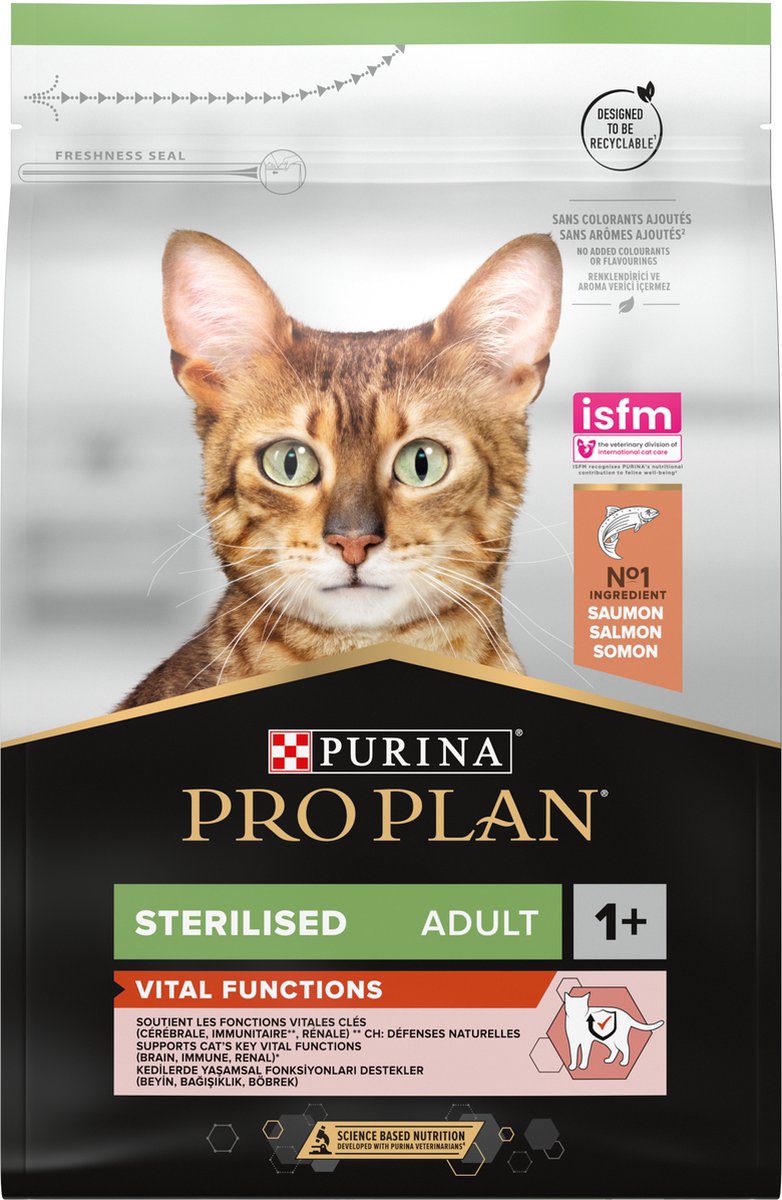 Pro plan sterilised adult vital functions - katten droogvoer - zalm - 3 kg