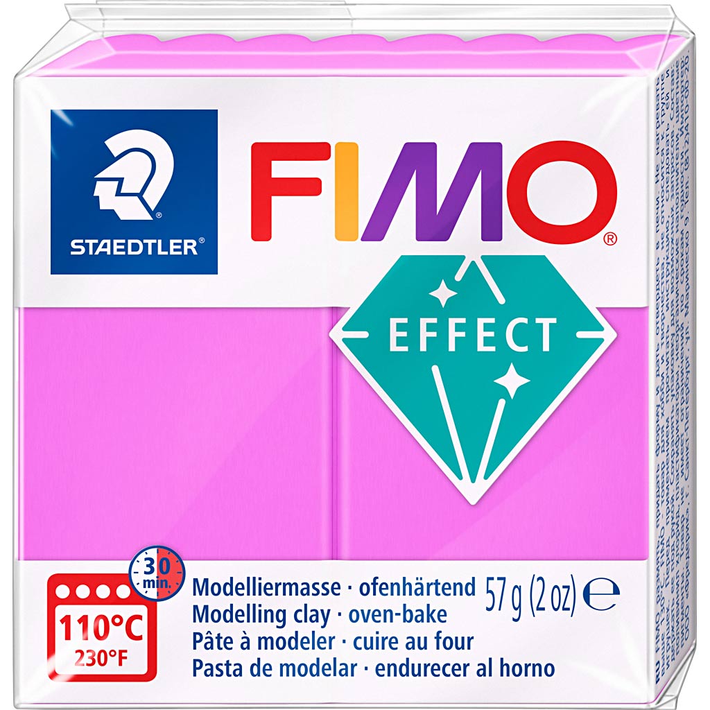 FIMO Effect Boetseerklei Neon Paars, 57gr