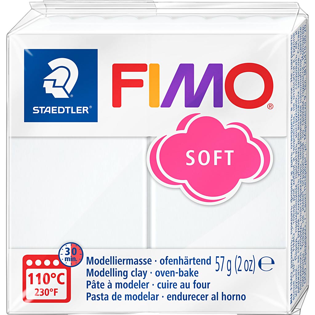 Fimo® soft, wit, 57 gr 1 doos
