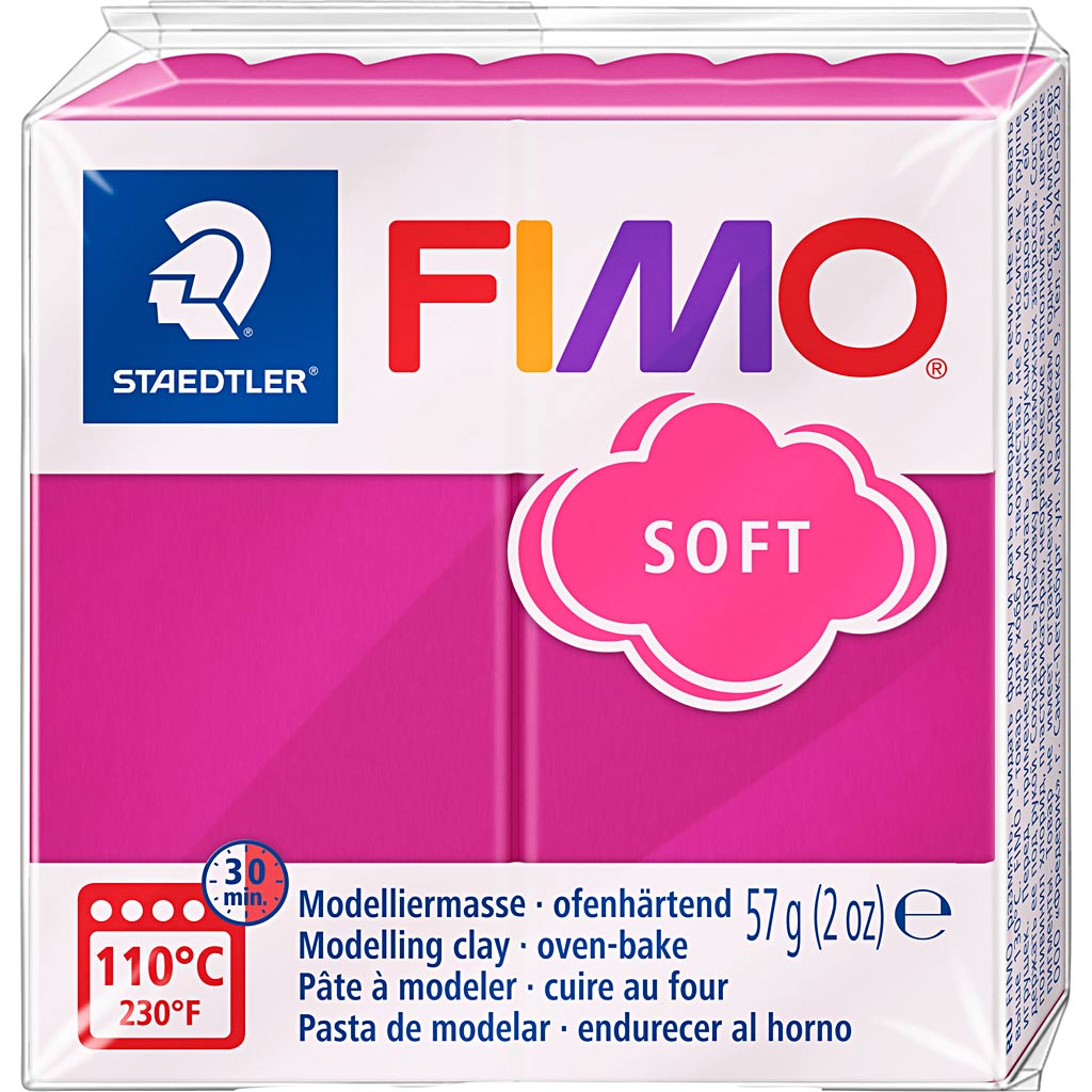 Fimo® soft, raspberry, 57 gr 1 doos