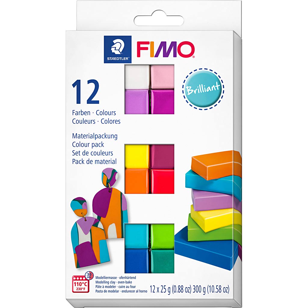Fimo® soft, multicolour, 12x25 gr 1 doos