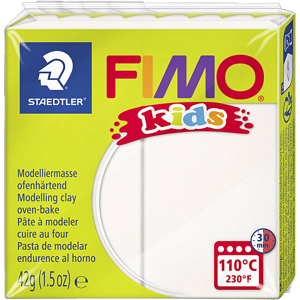 FIMO Kids Boetseerklei Wit, 42gr