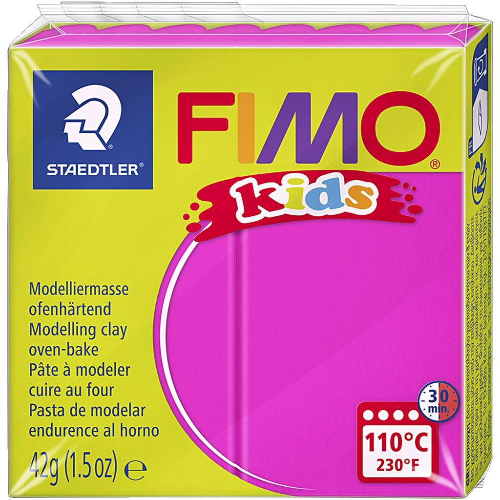 FIMO Kids boetseerklei, Roze, 42 gr