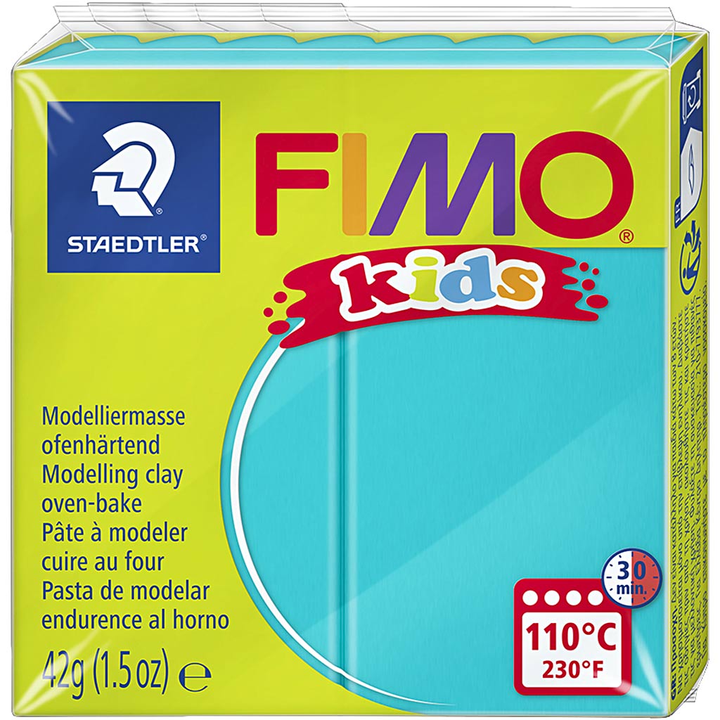 FIMO Kids Boetseerklei Turquoise, 42gr