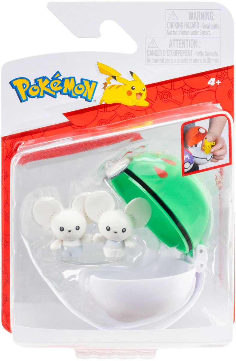Pokémon - clip 'n' go - tandemaus with friend ball