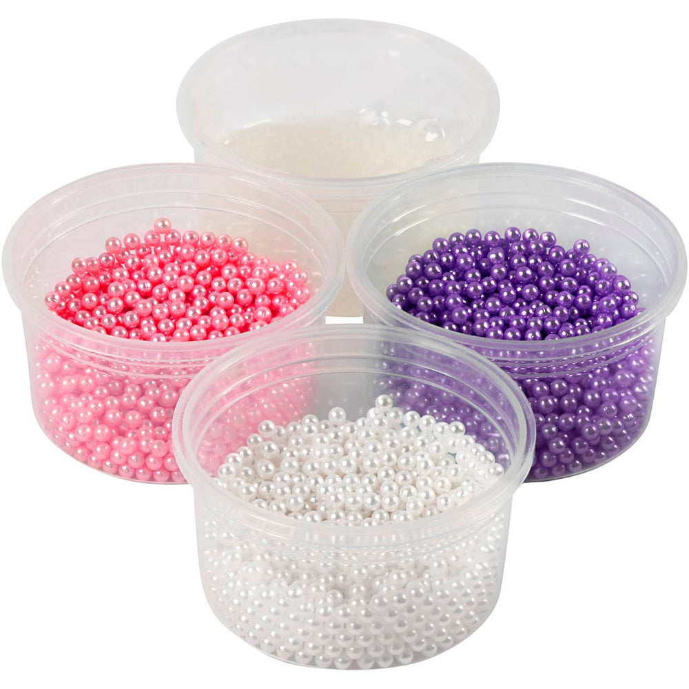 Creativ company parelklei roze, paars, wit, 3x25gr