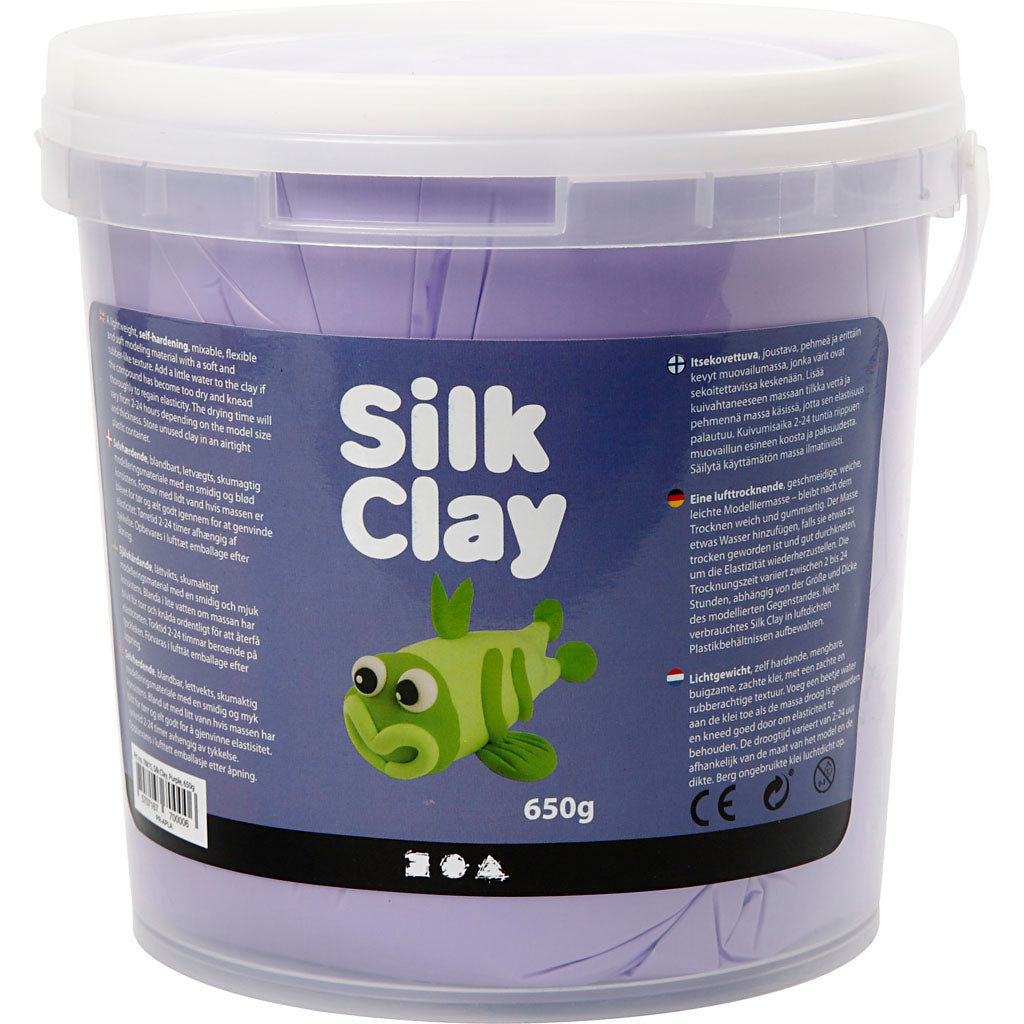 Zijde klei - paars, 650gr.