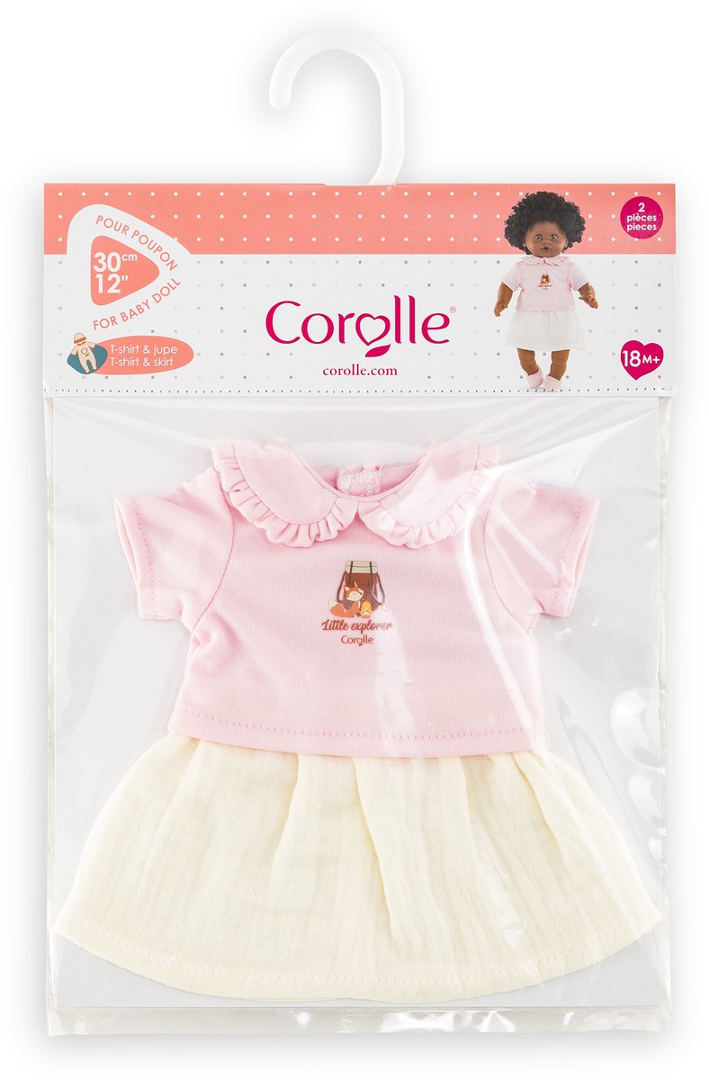 Corolle t-shirt met jurkje kleine ontdekker - 30cm