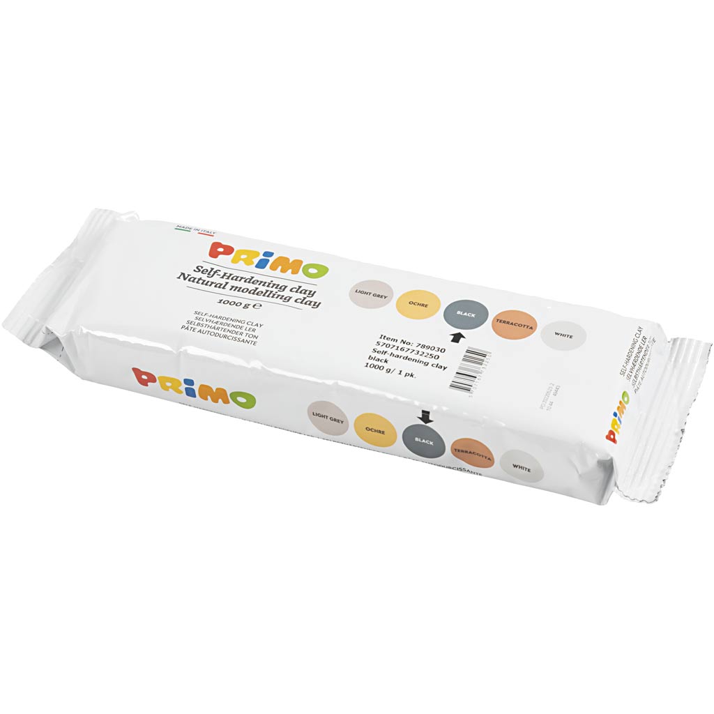Creatief bedrijf zelfhardende boetseerklei zwart, 1000gr