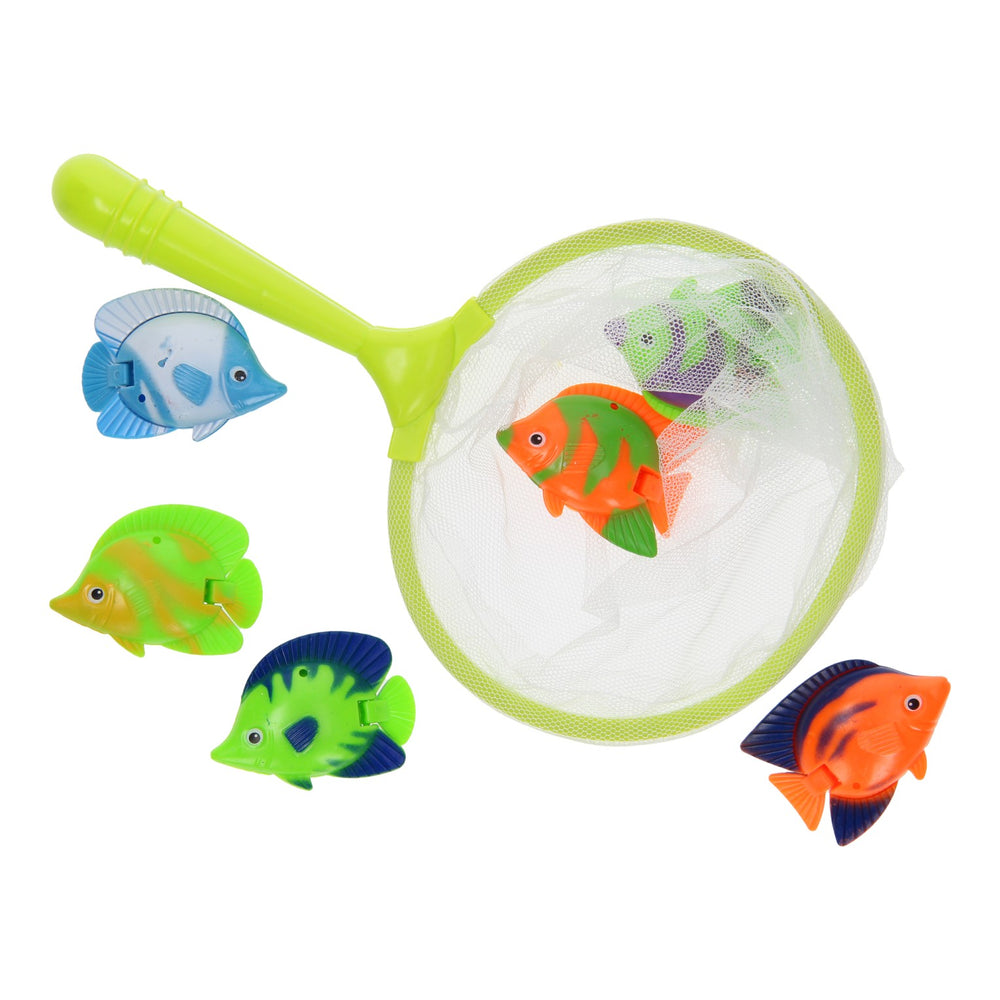 Duikvissen met visnetje, 7dlg.