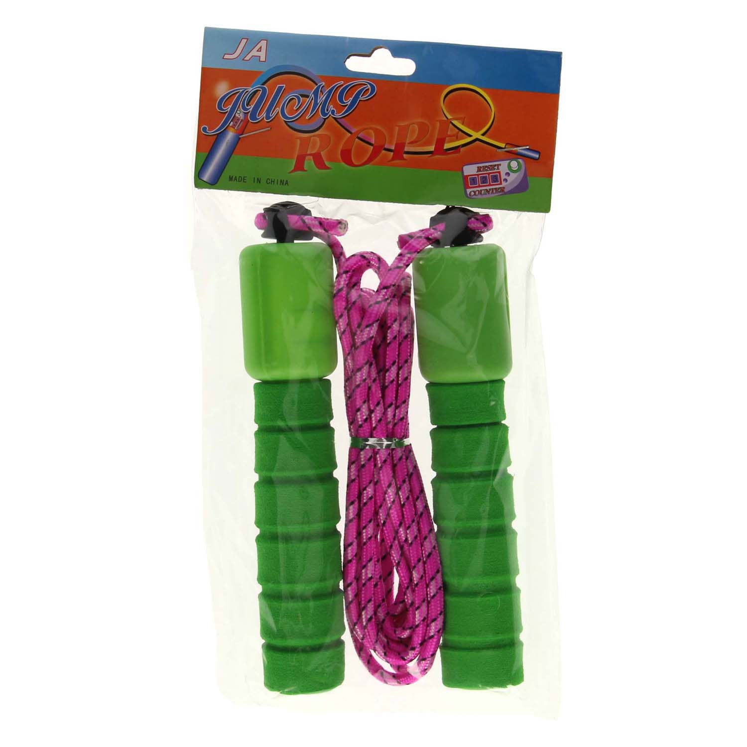 Tweekleurig springtouw met teller kleur