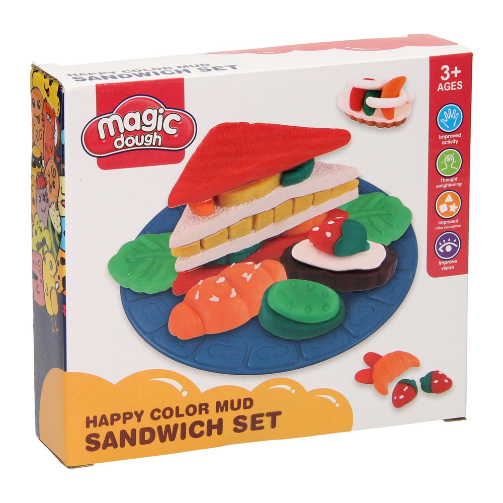 Lobbes kleiset eten sandwich - 4 kleuren klei