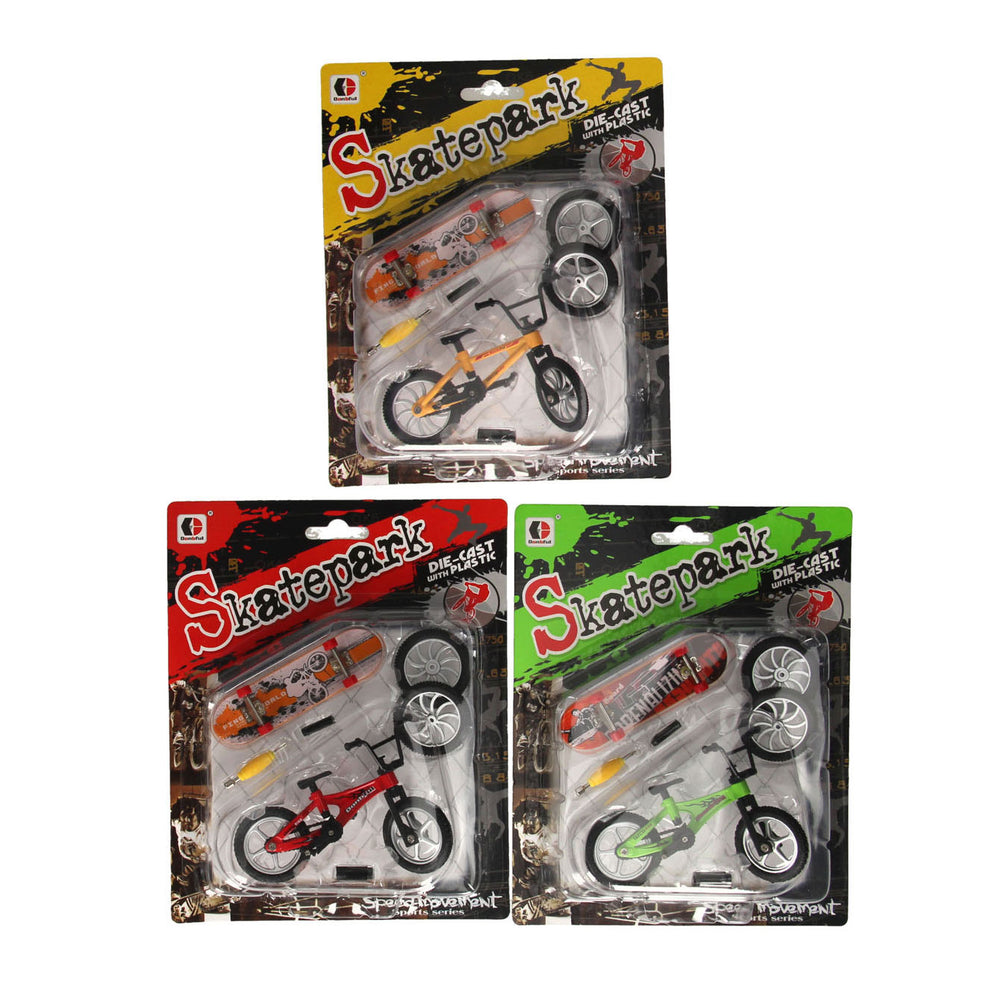 Vingerstuntfiets met accessoires