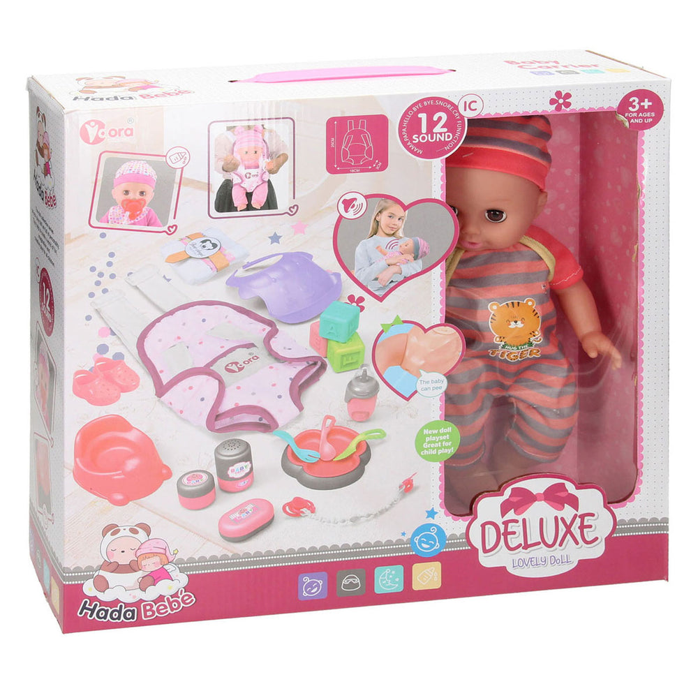 Lobbes deluxe poppenset buikdraagtas