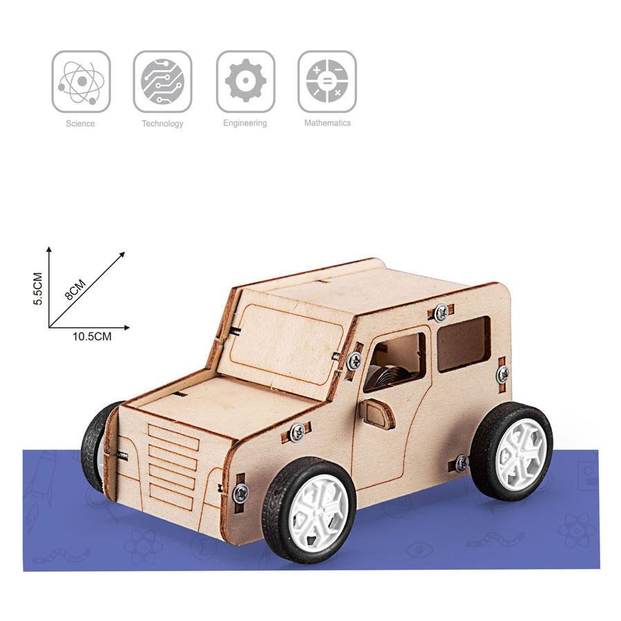 Houten bouwpakket trekkoord auto
