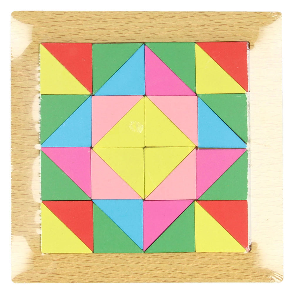 Houten tangram driehoeken