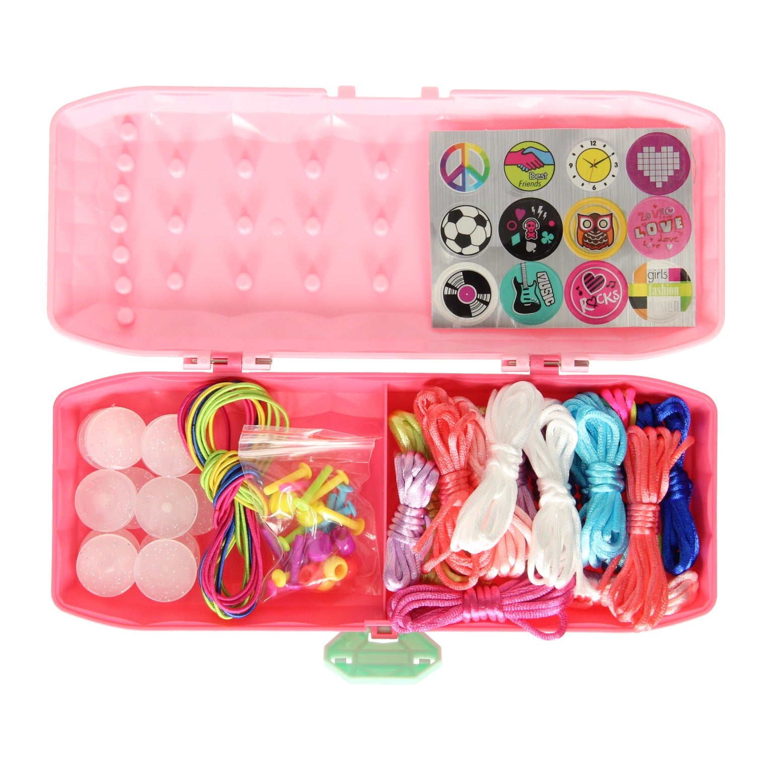 Lobbes speelgoed bv lobbes armbanden vlechten set roze - creatief speelgoed voor kinderen.