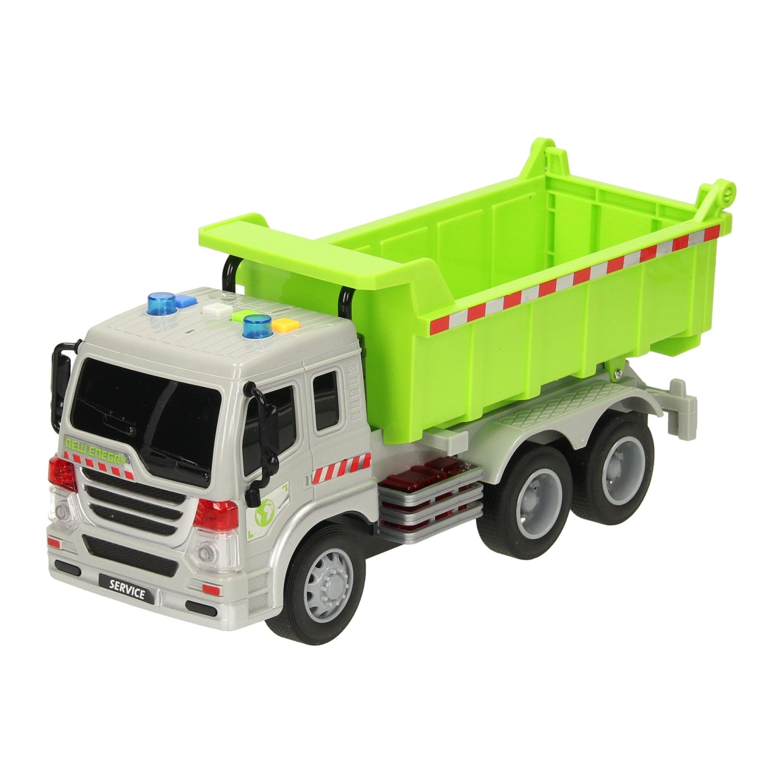 Vrachtwagen met kiepwagen met licht en geluid