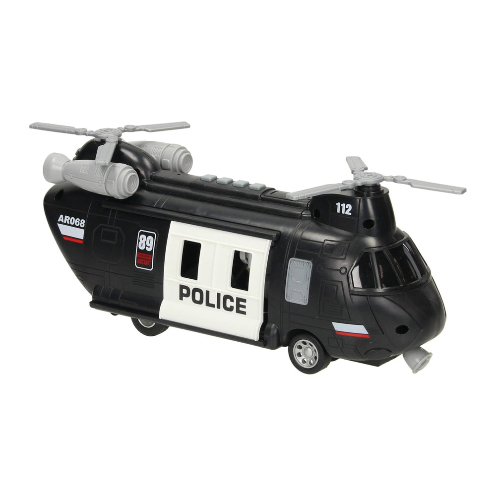 Politiehelikopter met licht en geluid