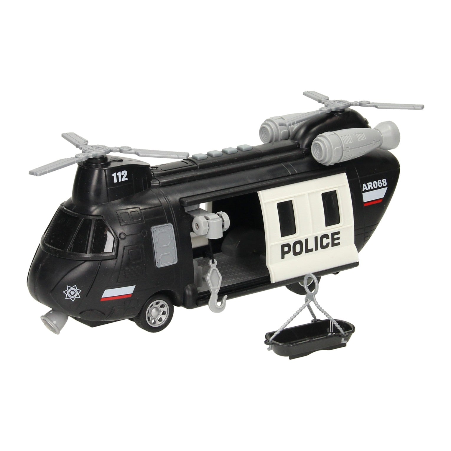 Politiehelikopter met licht en geluid