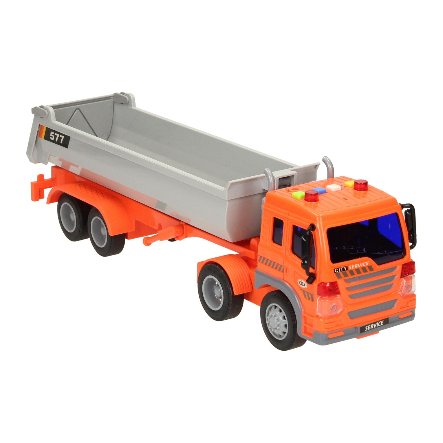 Vrachtwagen met afvalcontainer