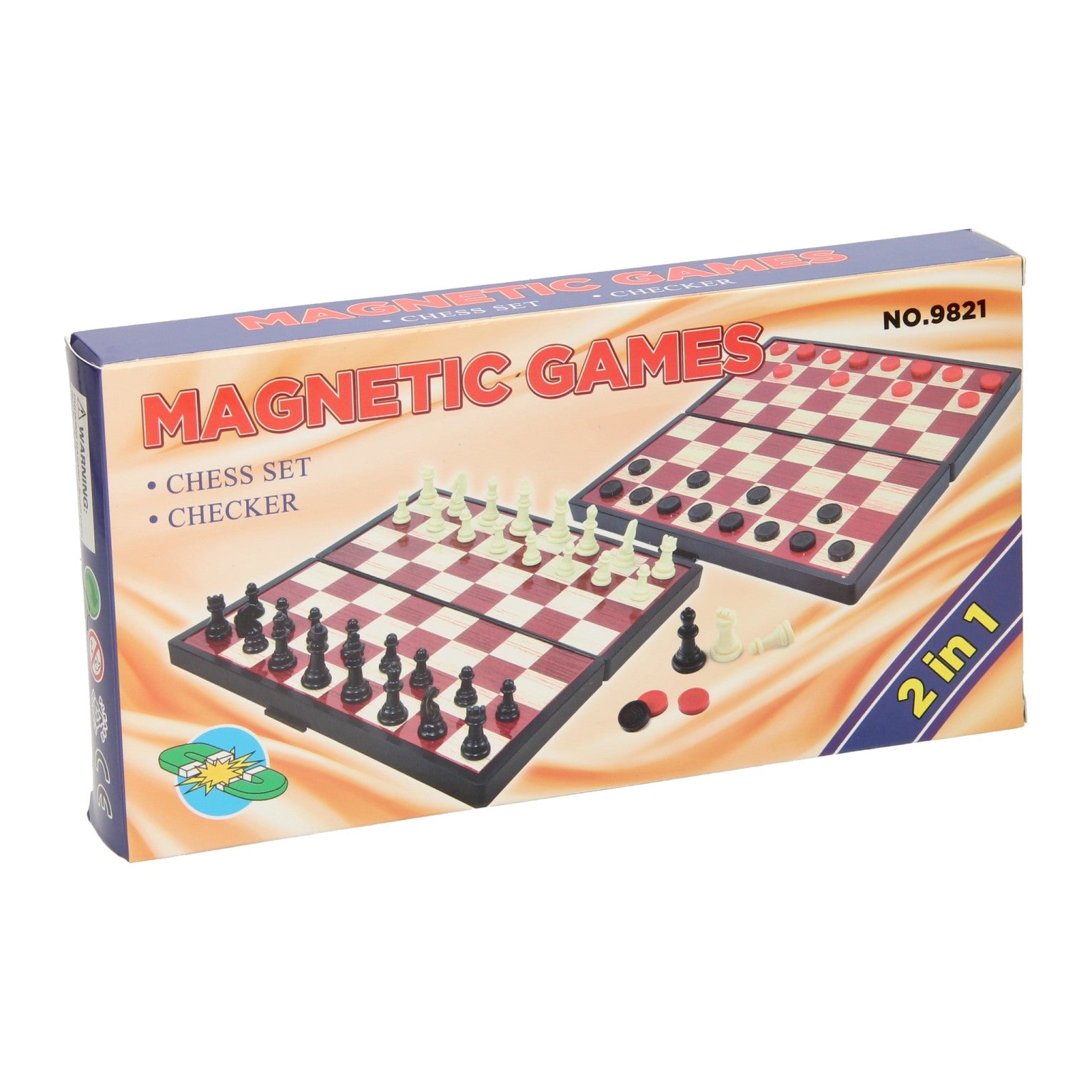 Schaak- en damset magnetisch