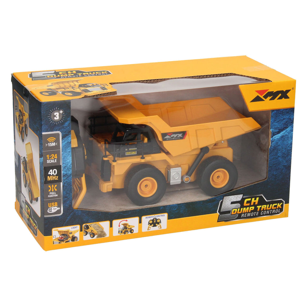 Rc bestuurbare constructietruck met kiepwagen 1:24