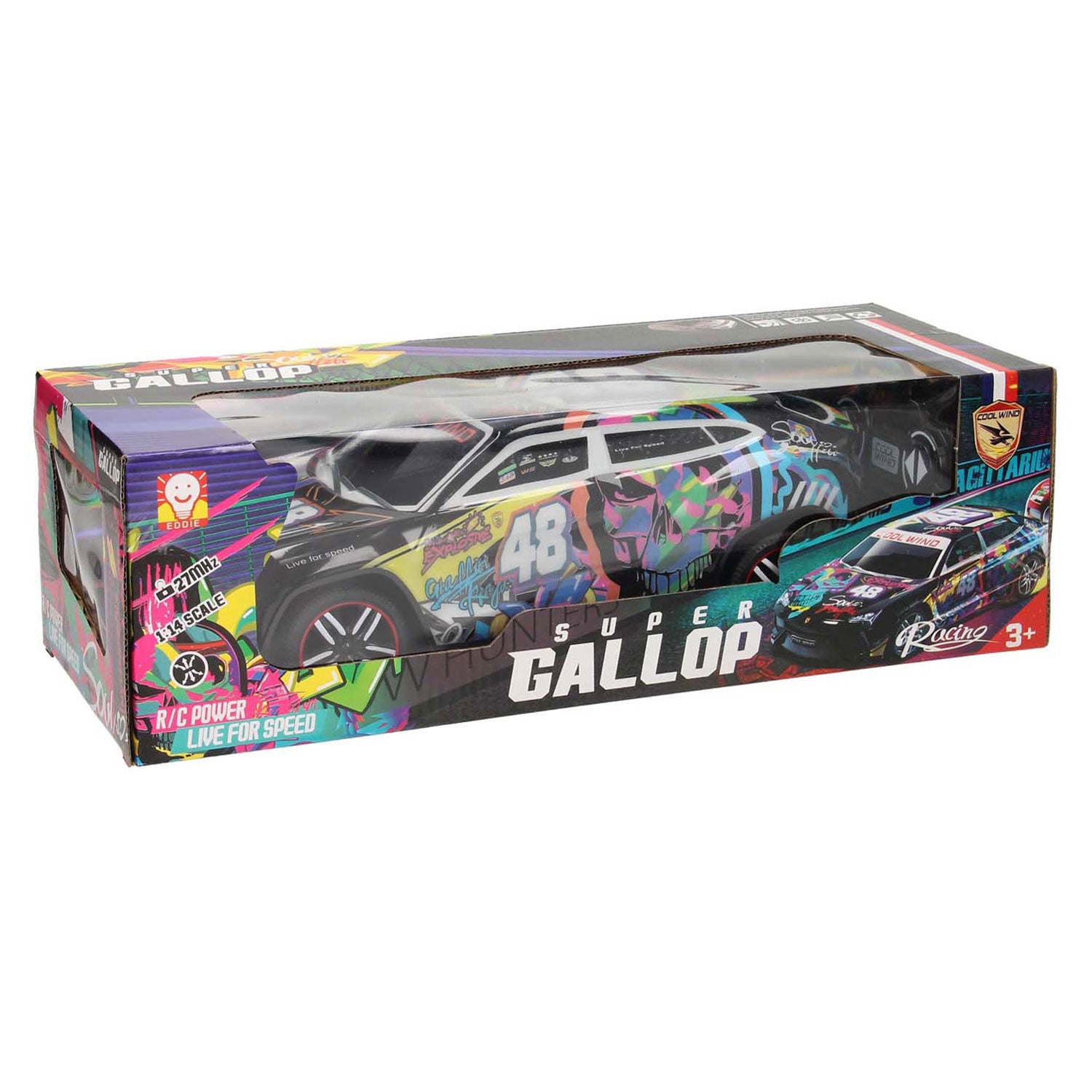 Rc bestuurbare racewagen softbody graffiti