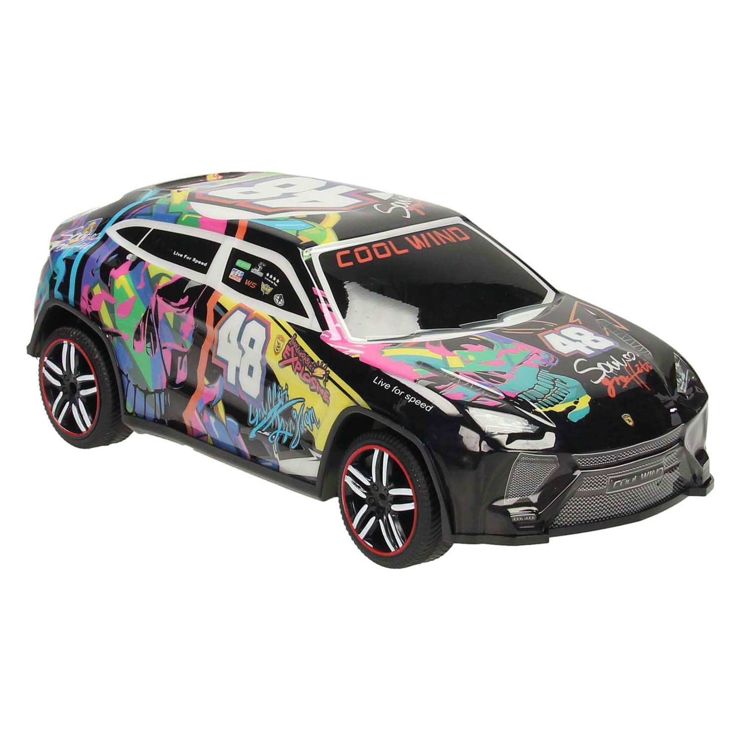 Rc bestuurbare racewagen softbody graffiti