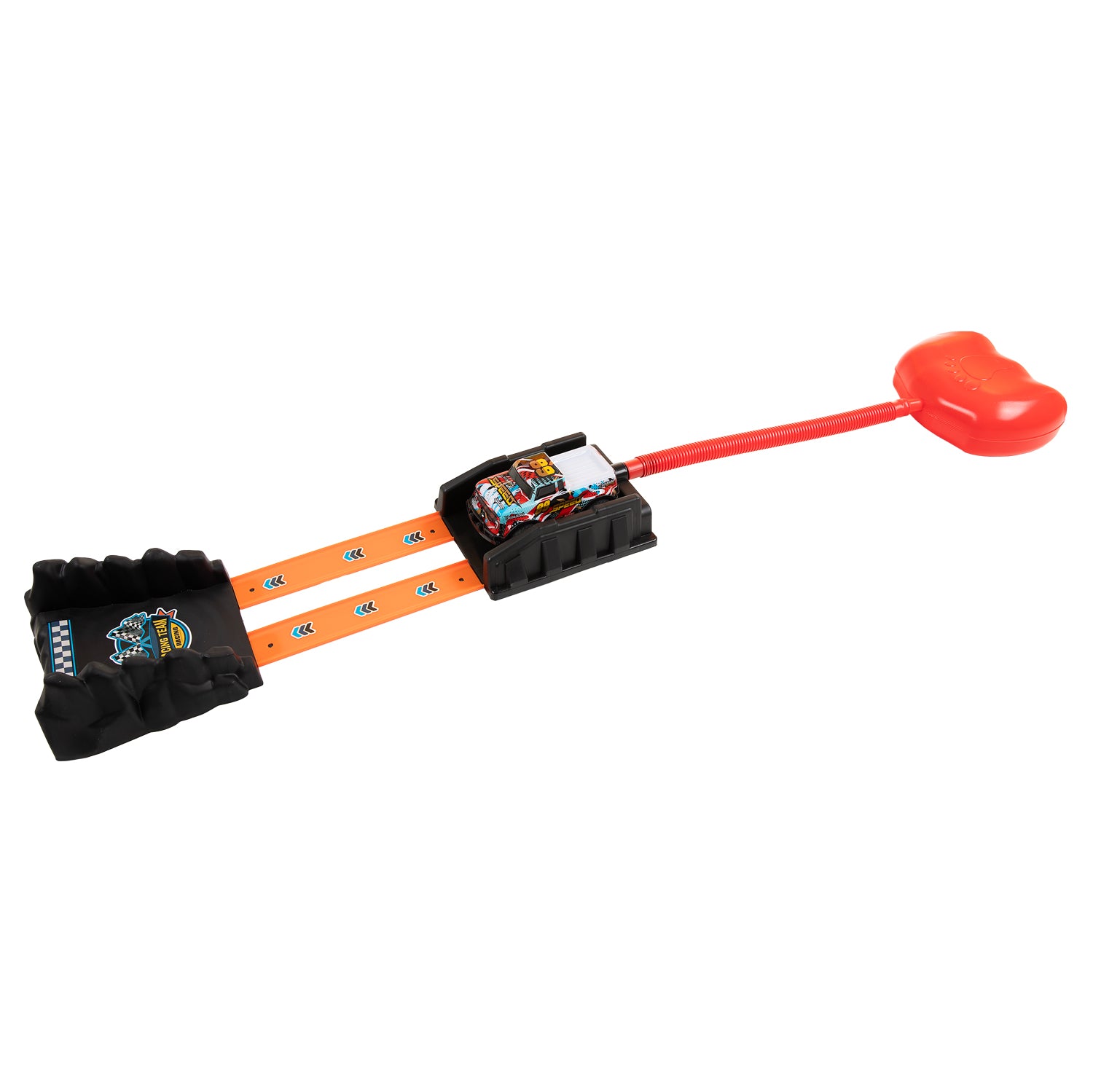 Auto lanceerbaan met voetpomp