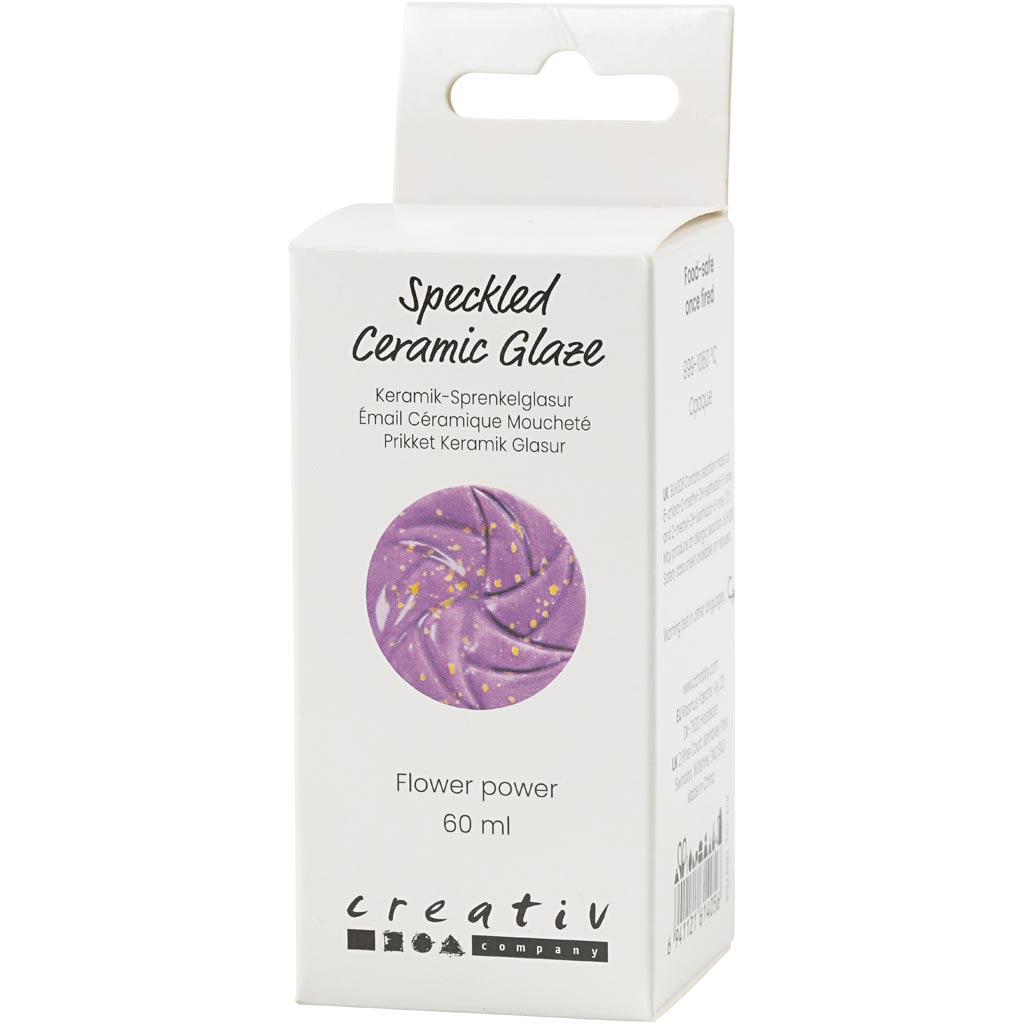 Creativ company https: www.cchobby.nl gespikkeld-keramiekglazuur-999-1060-c-dekkend-flower-power-60-ml-1-doosje