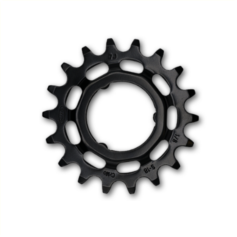 KMC tandwiel Shimano breed 18T achter zwart