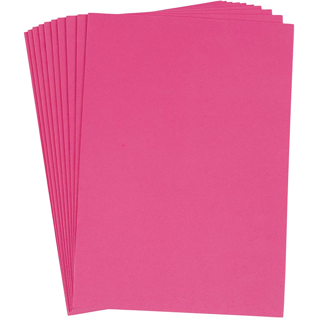Creativ company eva foam vouwen roze a4, 10st.