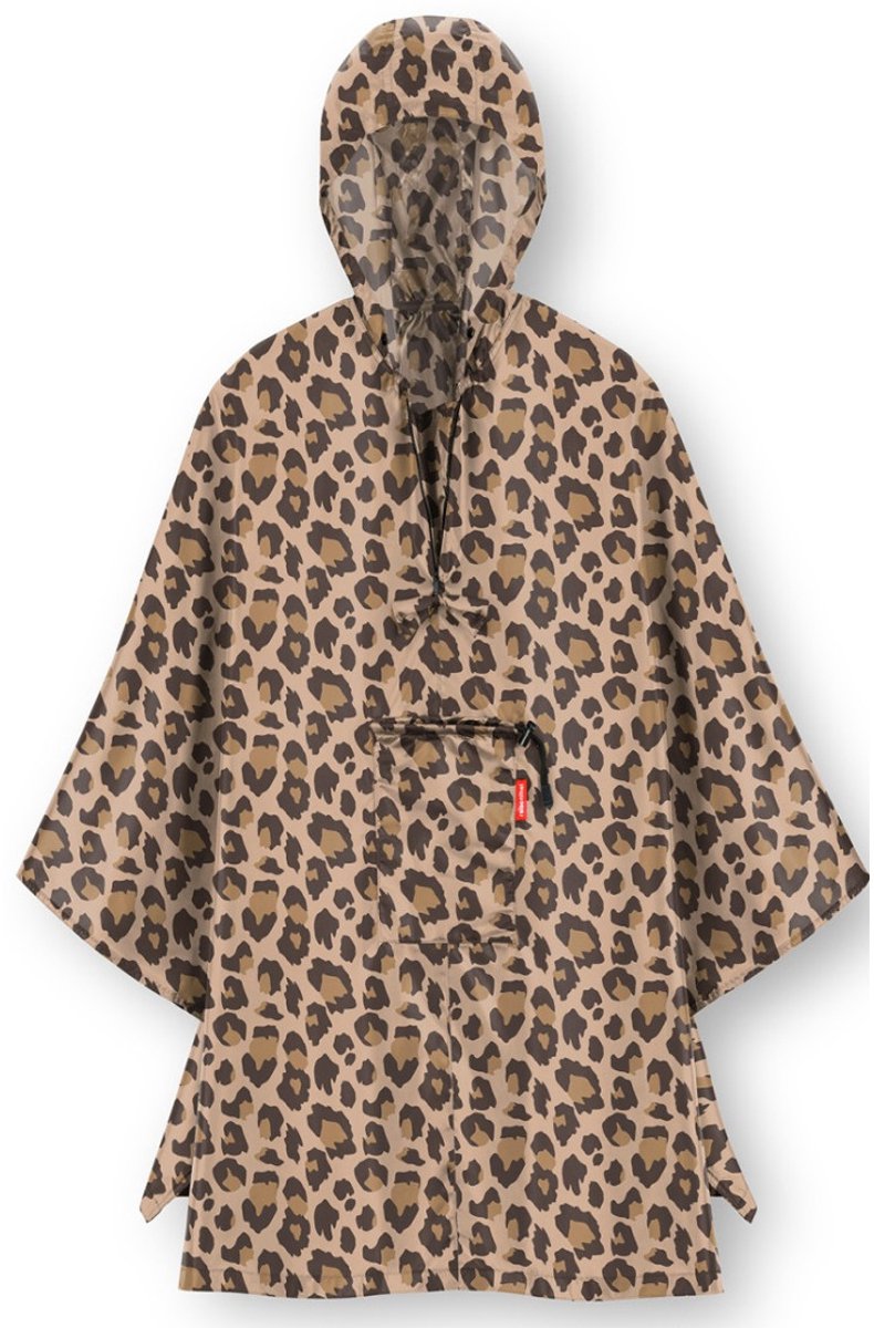 Reisenthel mini maxi poncho regenponcho - opvouwbaar - leo macchiato bruin