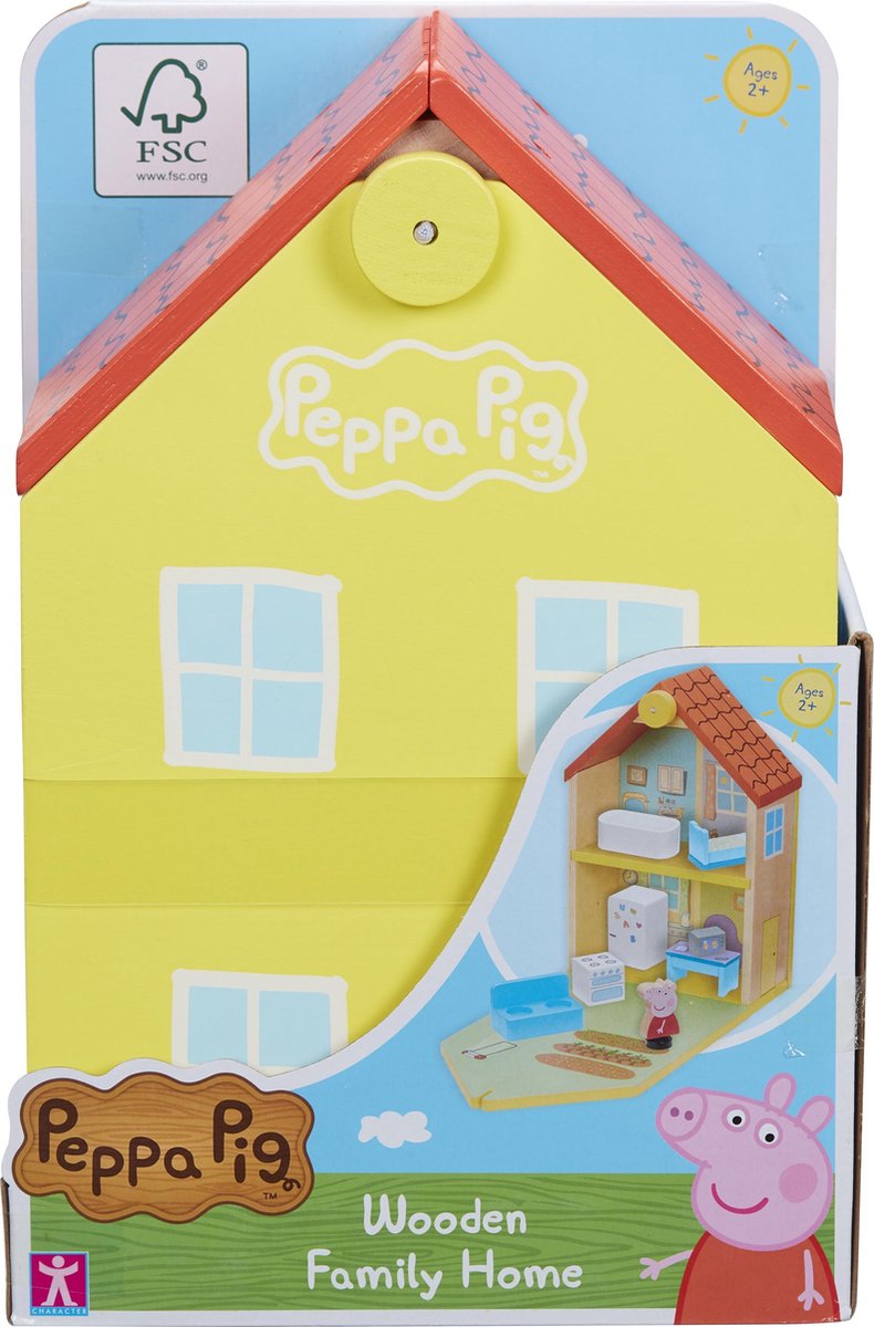 Peppa Pig - Wooden Playhouse including Peppa and furniture - Playset
