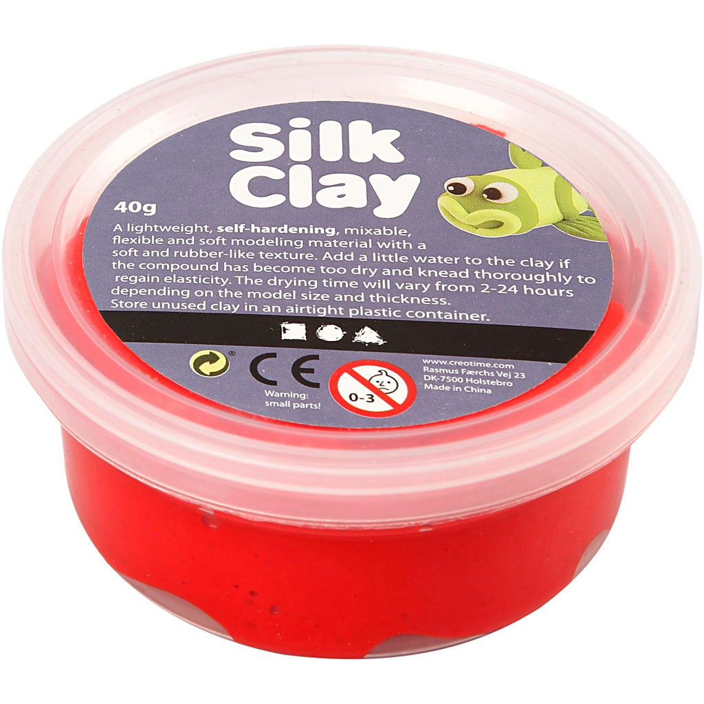 Zijdeklei - Rood, 40gr.