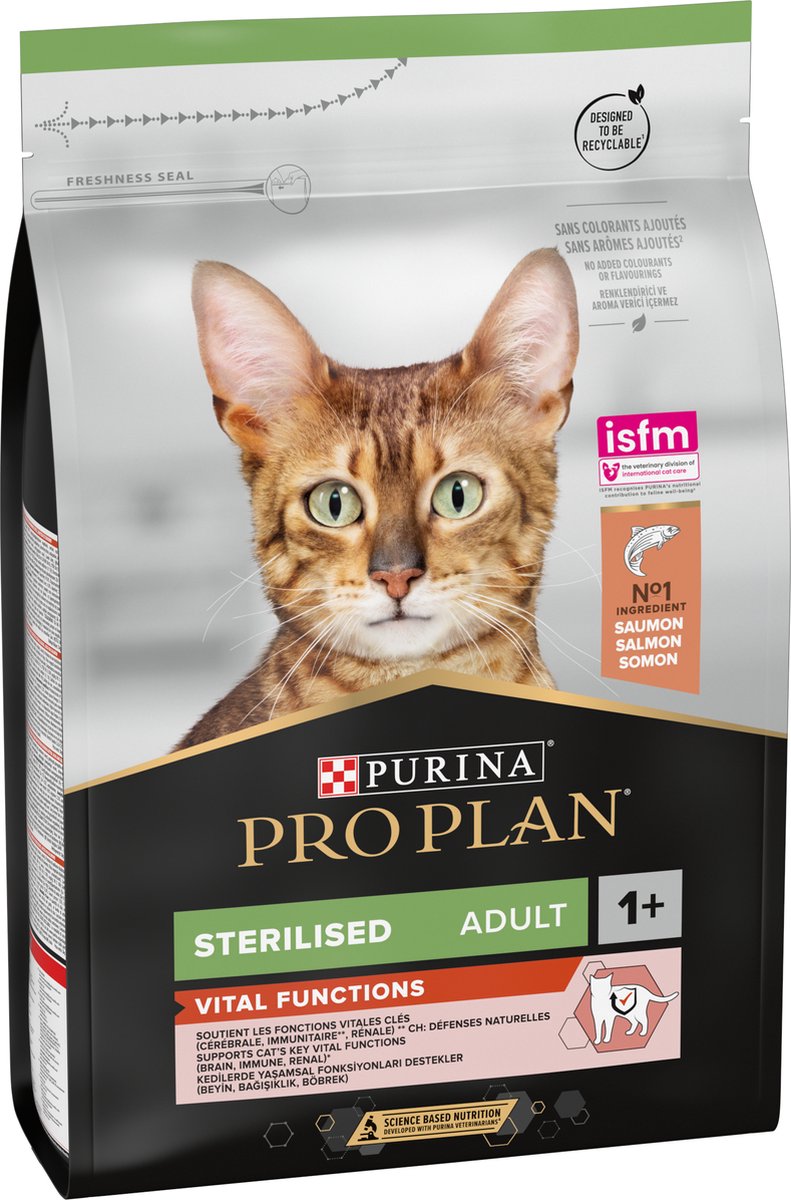 Pro plan sterilised adult vital functions - katten droogvoer - zalm - 3 kg